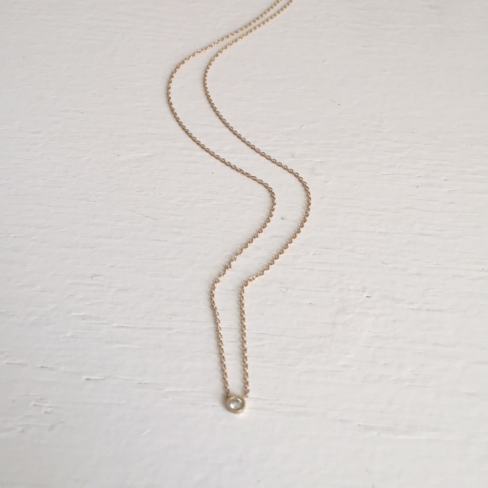 Diamond and gold necklace